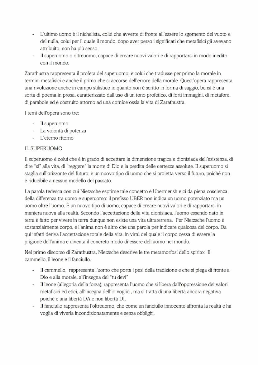 NIETZSCHE
È lo spartiacque tra la filosofia tradizionale e il pensiero del 1900. È il filosofo più asistematico nella
storia della filosofia