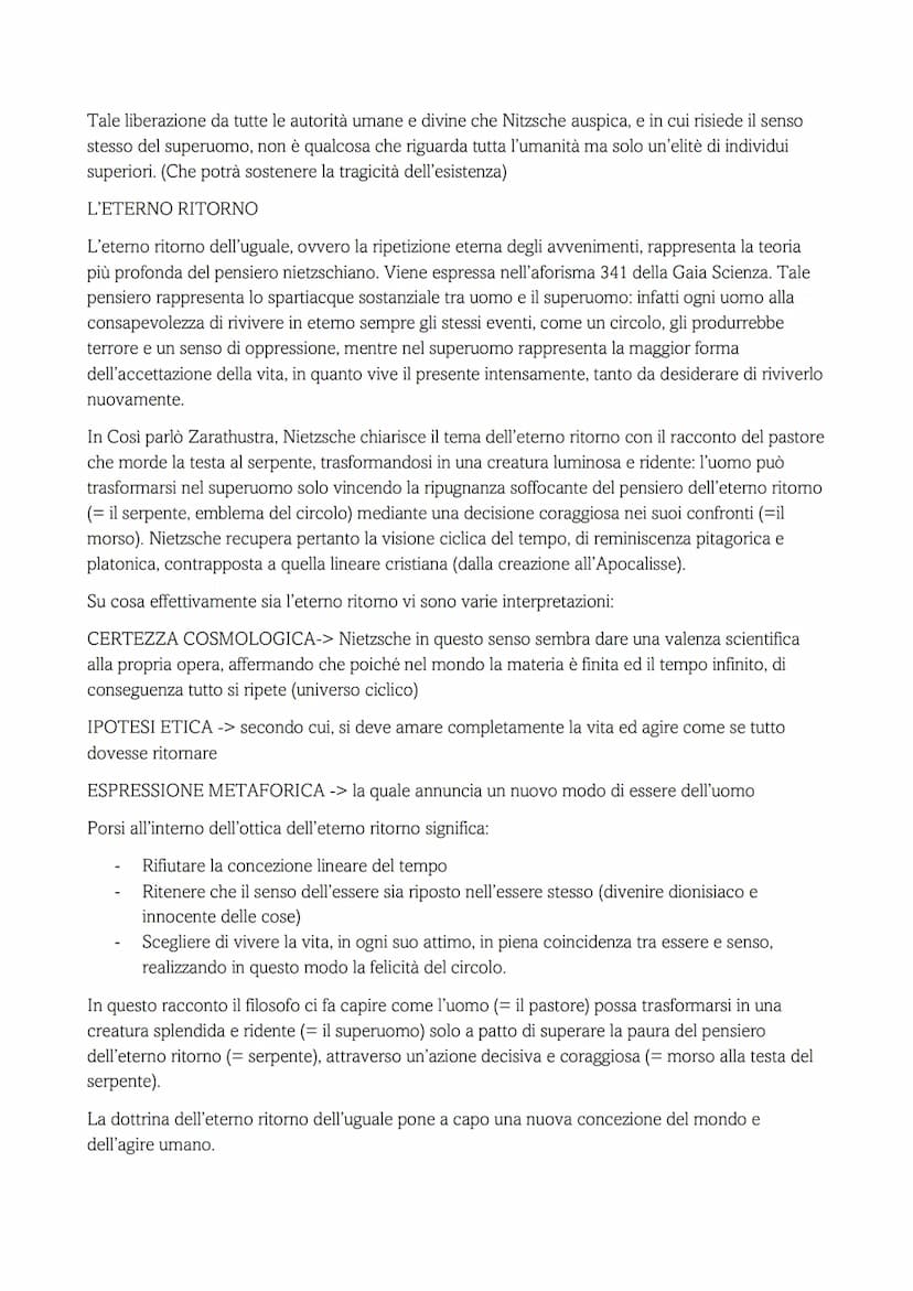NIETZSCHE
È lo spartiacque tra la filosofia tradizionale e il pensiero del 1900. È il filosofo più asistematico nella
storia della filosofia