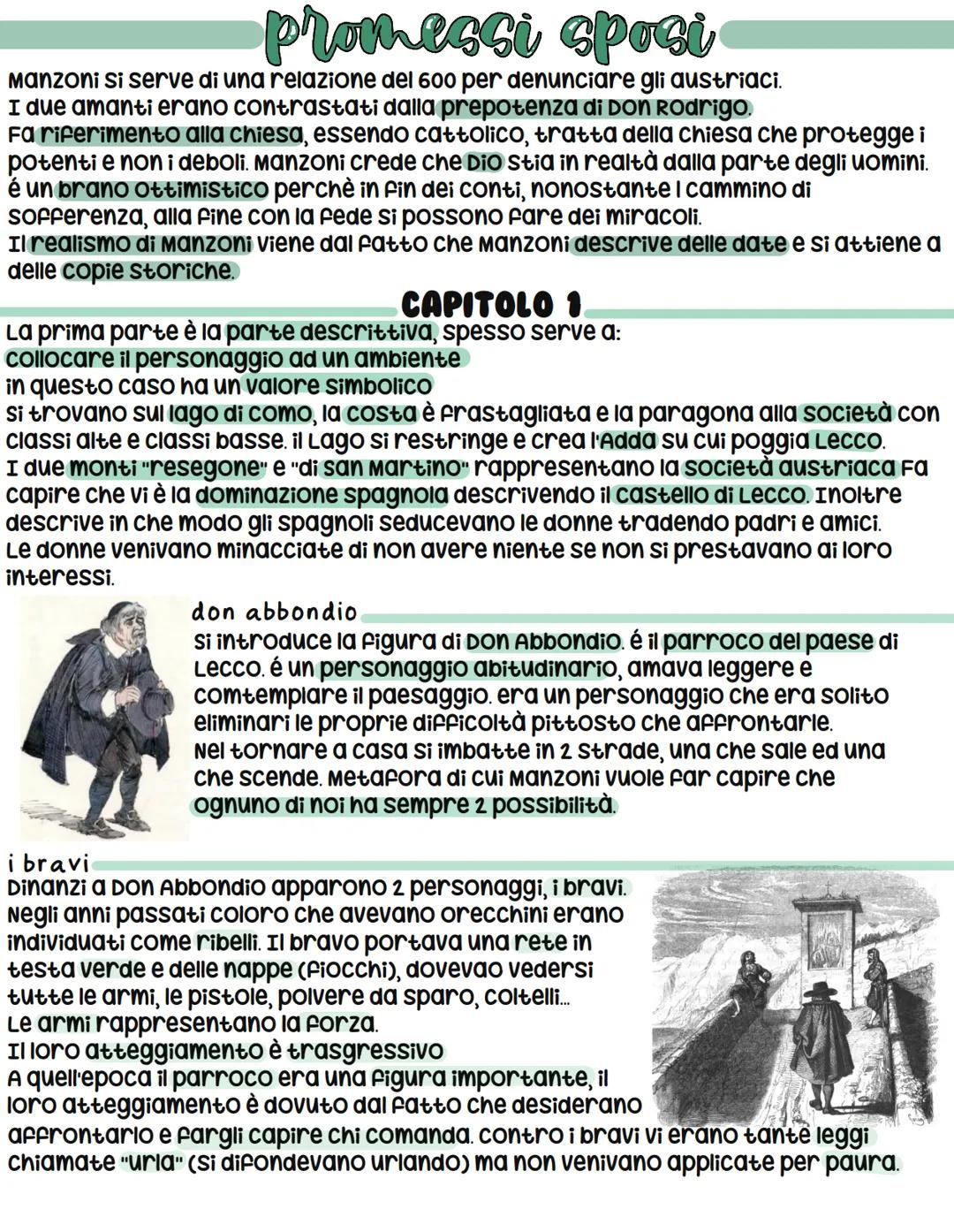 promessi sposi
Manzoni si serve di una relazione del 600 per denunciare gli austriaci.
I due amanti erano contrastati dalla prepotenza di Do