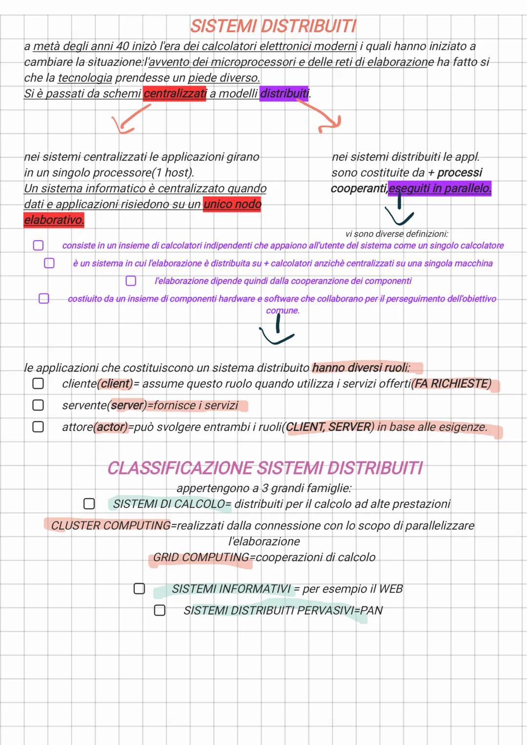 SISTEMI DISTRIBUITI
a metà degli anni 40 inizò l'era dei calcolatori elettronici moderni i quali hanno iniziato a
cambiare la situazione:l'a
