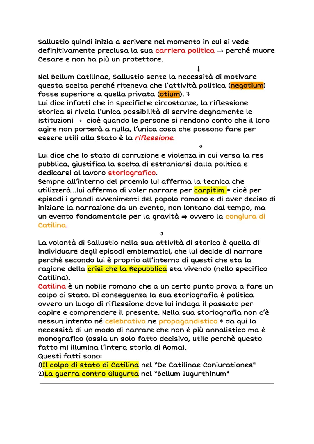 SALLUSTIO
Nasce ad Amiterno (Aquila) nell'86 ac. Proviene da una famiglia
plebea e giunge a Roma per compiere il cursus honorum
divenendo pr