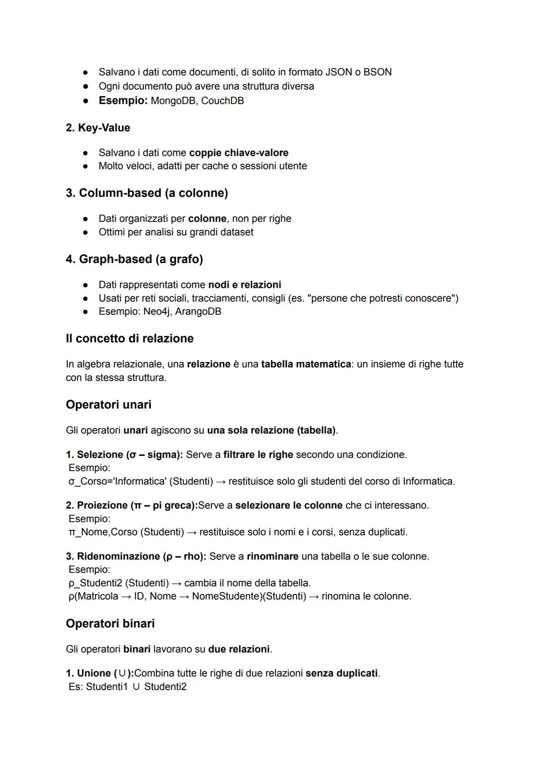 RIPASSO DI INFORMATICA PER MATURITA'
Un database (o base di dati) è un insieme organizzato di dati strutturati e correlati tra loro,
che ven