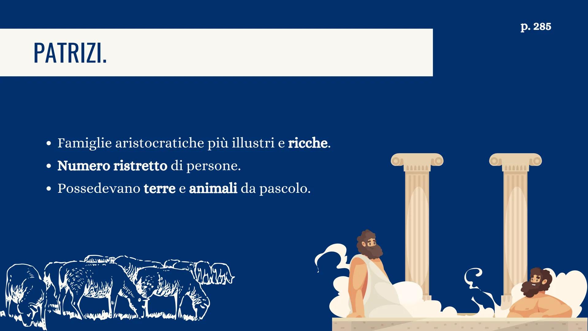 LA SOCIETÀ
ROMANA
ARCAICA MONARCHIA
753 a.C.
nascita di
Roma
509 a.C.
REPUBBLICA
49 a.C.
dittatura di
Cesare
27 a.C.
Ottaviano Augusto
IMPER