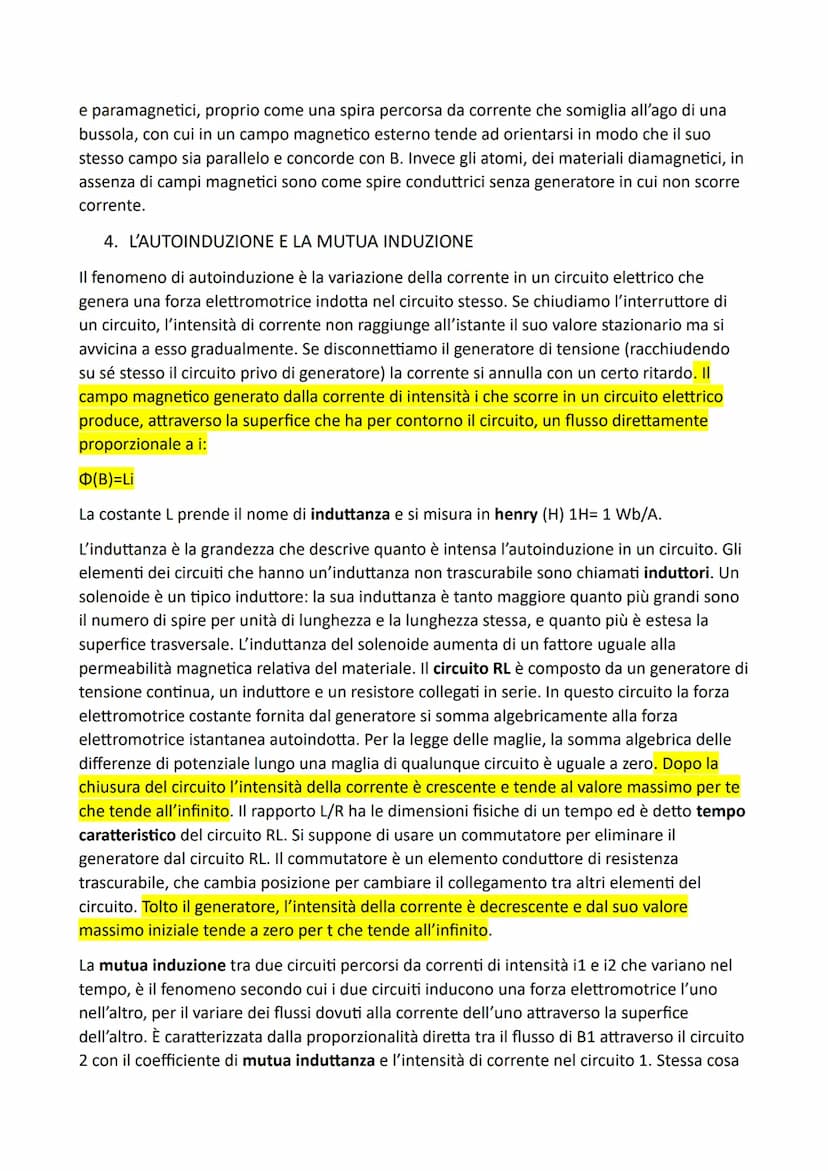 CAPITOLO 22: L'INDUZIONE ELETTROMAGNETICA
1. LA CORRENTE INDOTTA
Osservando che vicino a un filo percorso da corrente un ago magnetico risen