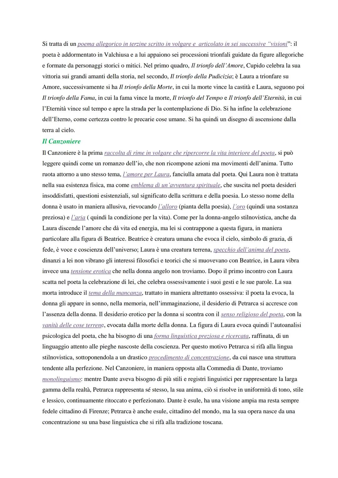 # PETRARCA: LE OPERE

Le Epistole

Petrarca pubblica varie raccolte di lettere inviate ad amici o personaggi rilevanti nella cultura del suo