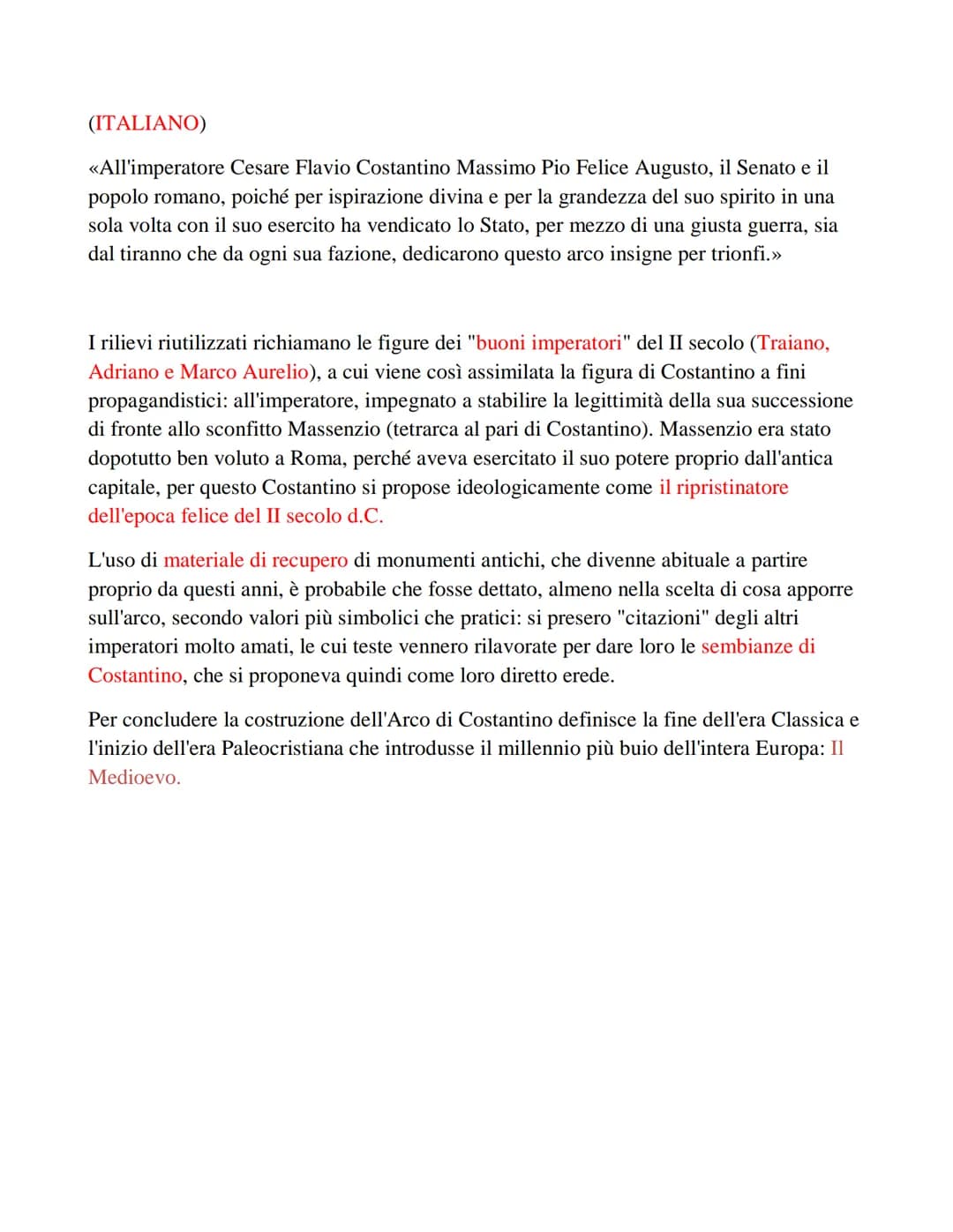 ARCO DI COSTANTINO
L'arco di Costantino è un arco trionfale a tre, situato a Roma, a breve distanza dal
Colosseo Le dimensioni generali dell