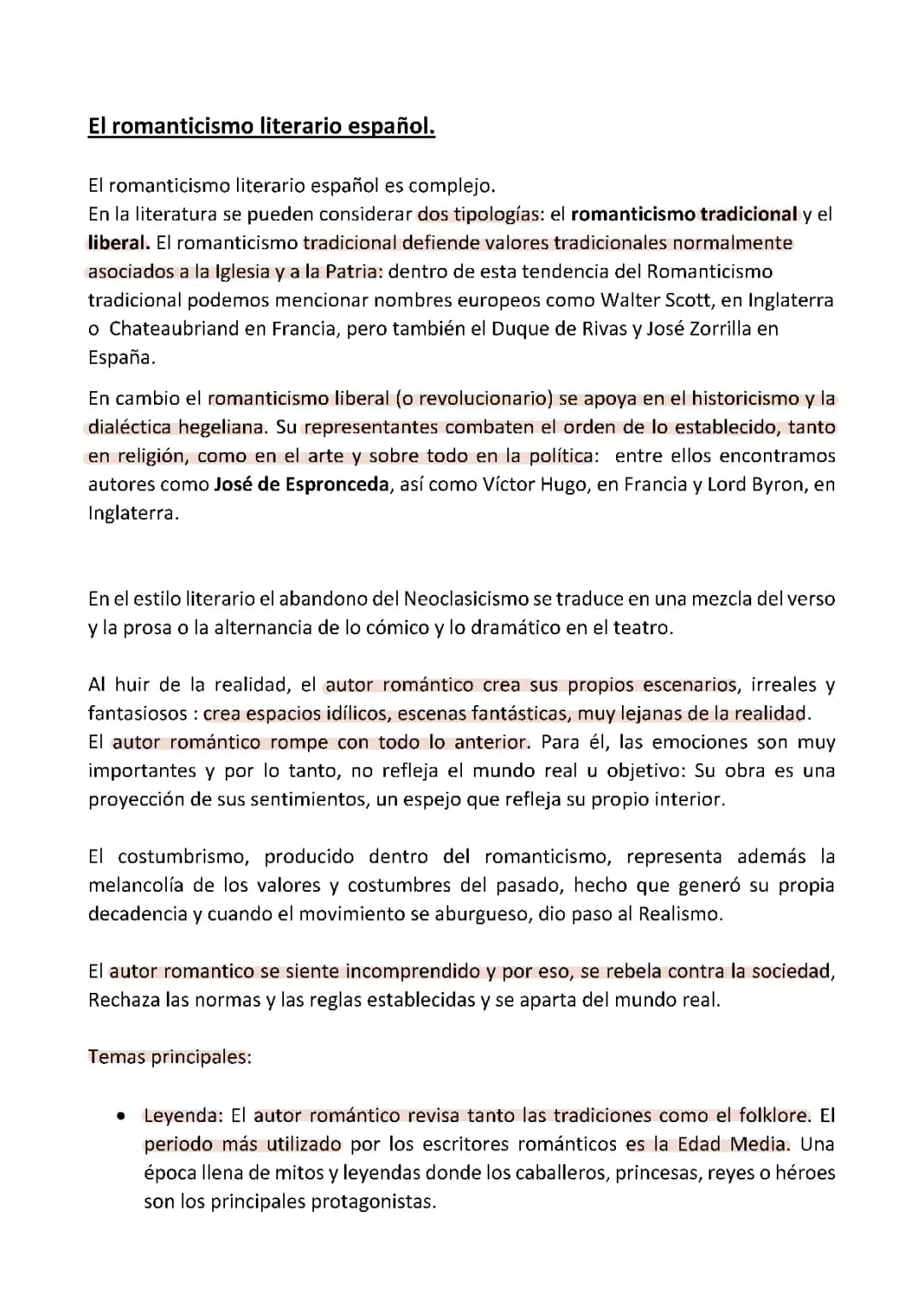 Todo sobre el Romanticismo Español: PDF, Resumen y Obras