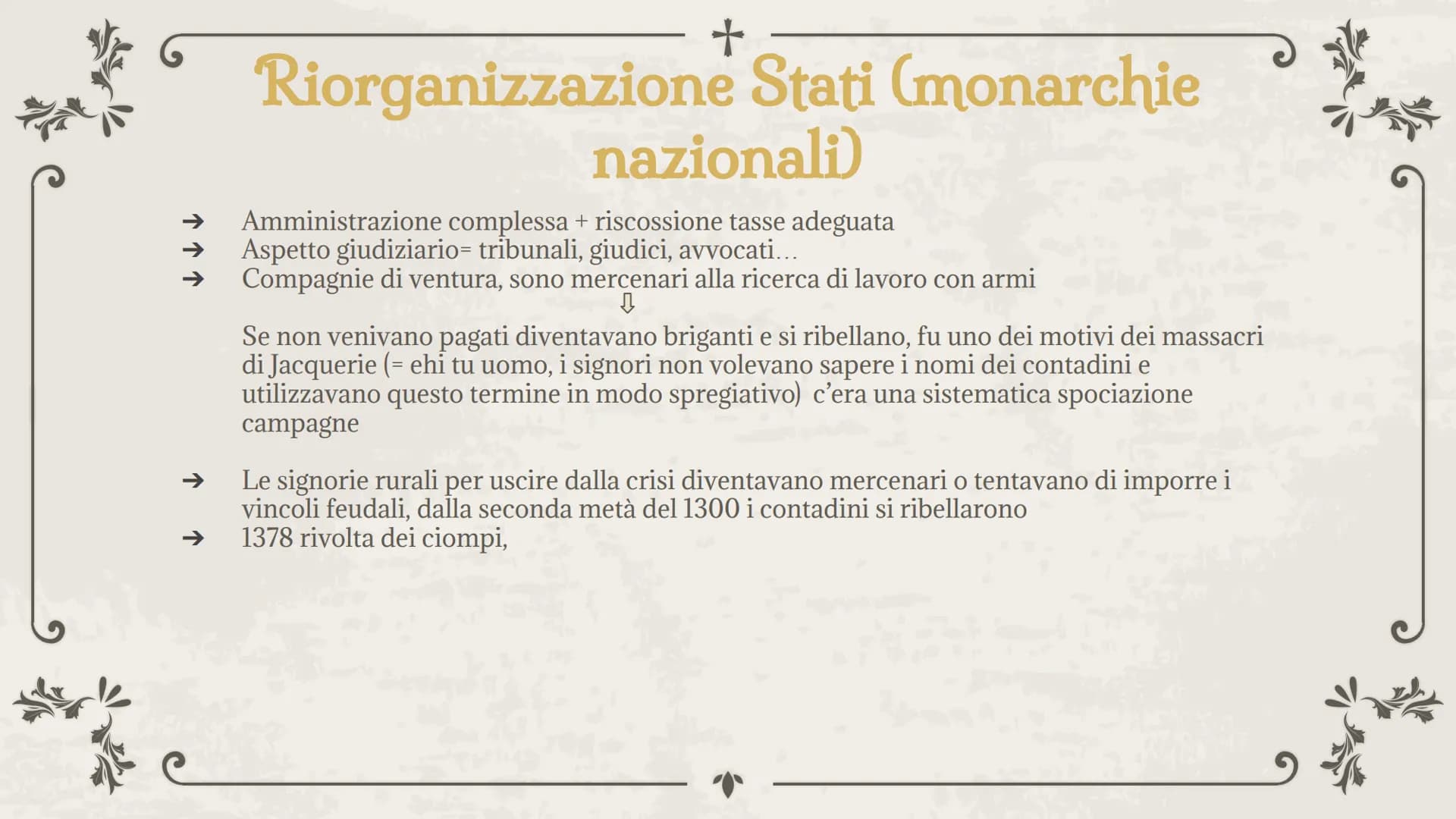 - +
T
La crisi del 1300
Fu distruttiva ma portò ad una rinascita
T Grafico significativo
Da questo grafico si può dedurre che le risorse non