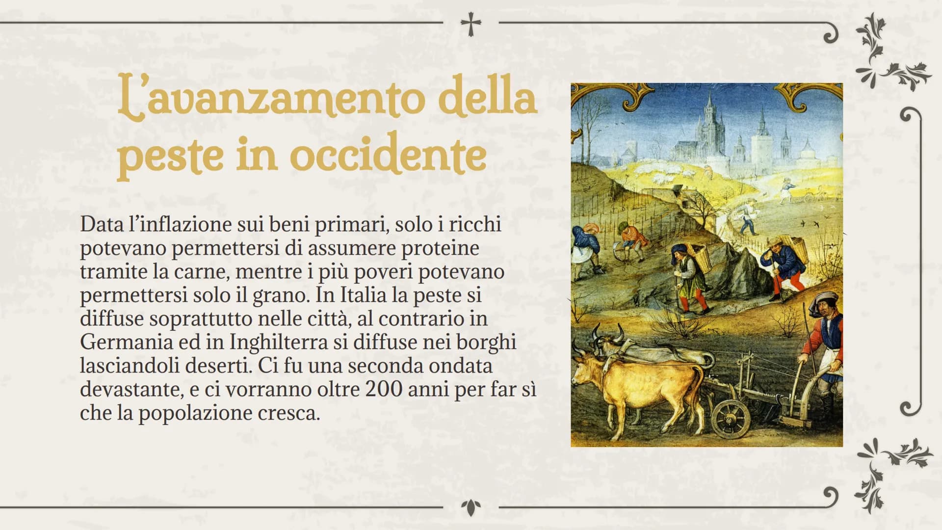 - +
T
La crisi del 1300
Fu distruttiva ma portò ad una rinascita
T Grafico significativo
Da questo grafico si può dedurre che le risorse non