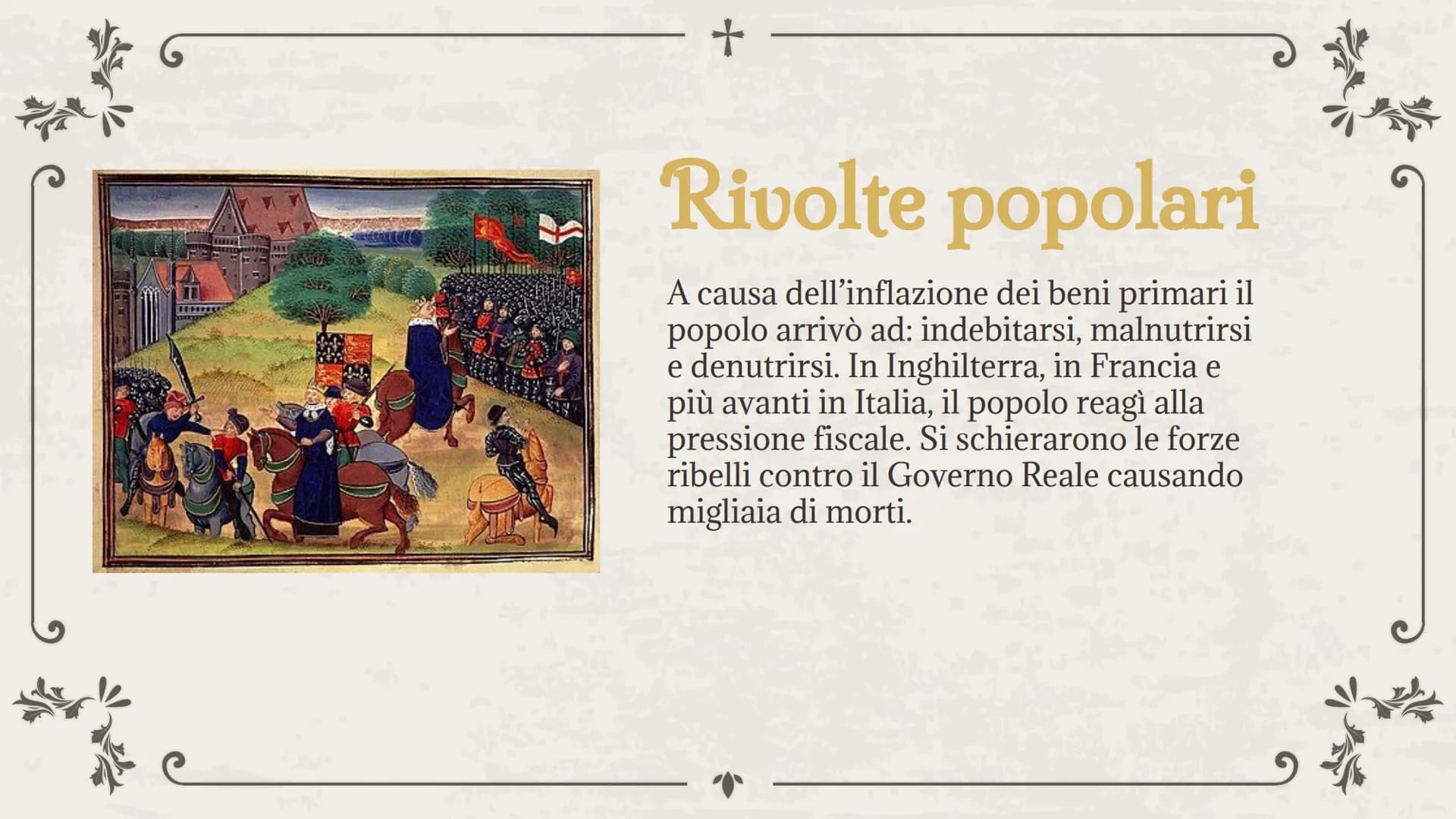 - +
T
La crisi del 1300
Fu distruttiva ma portò ad una rinascita
T Grafico significativo
Da questo grafico si può dedurre che le risorse non