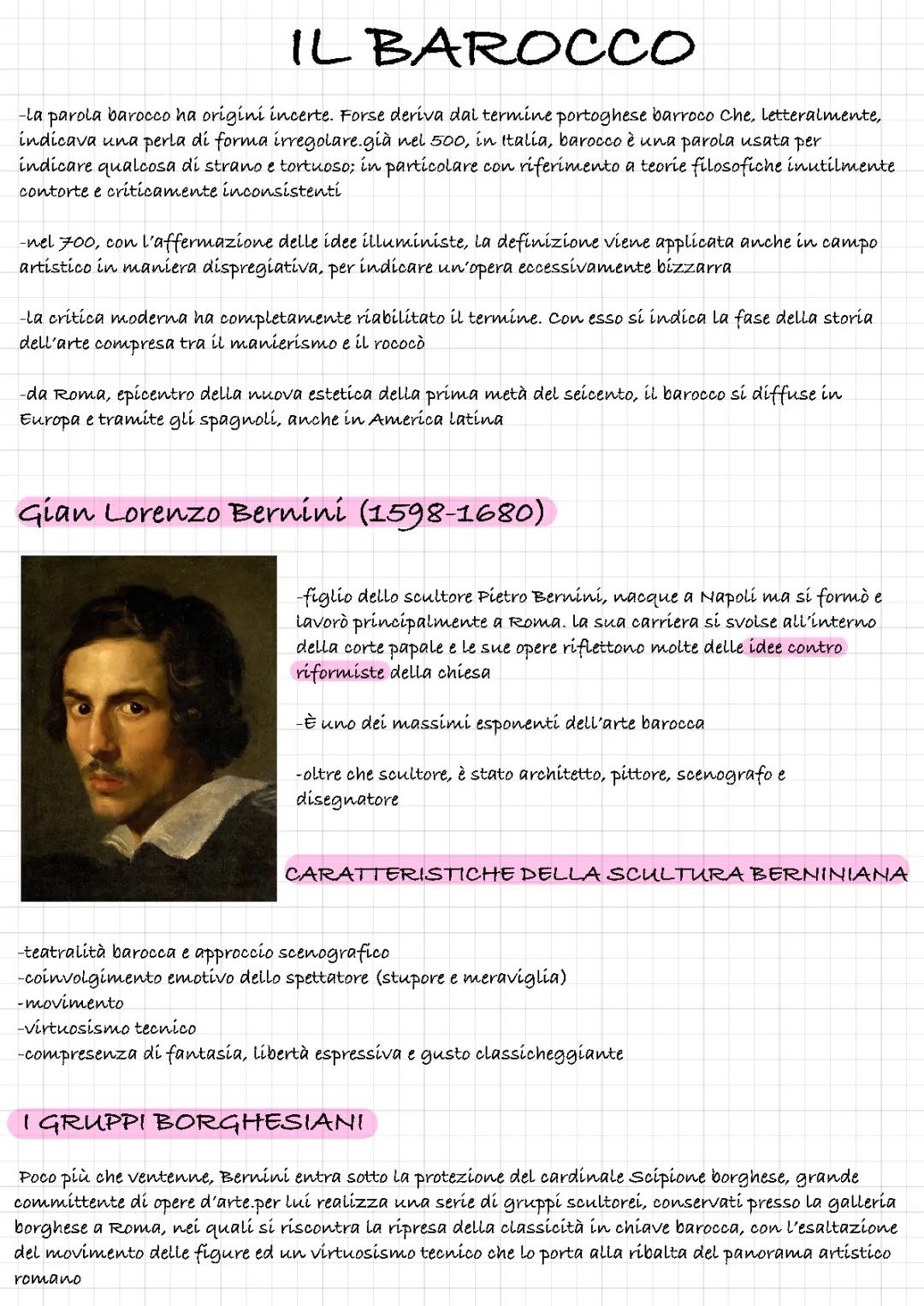 Il Barocco e l'Arte di Gian Lorenzo Bernini