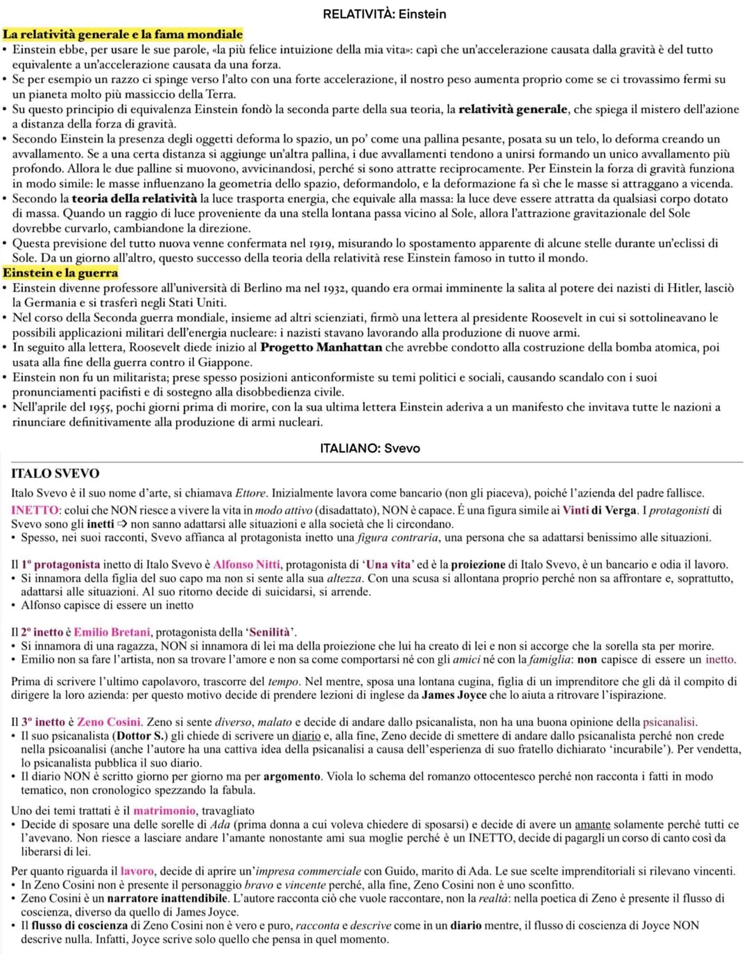 RELATIVITÀ: Einstein
La relatività generale e la fama mondiale
• Einstein ebbe, per usare le sue parole, «la più felice intuizione della mia