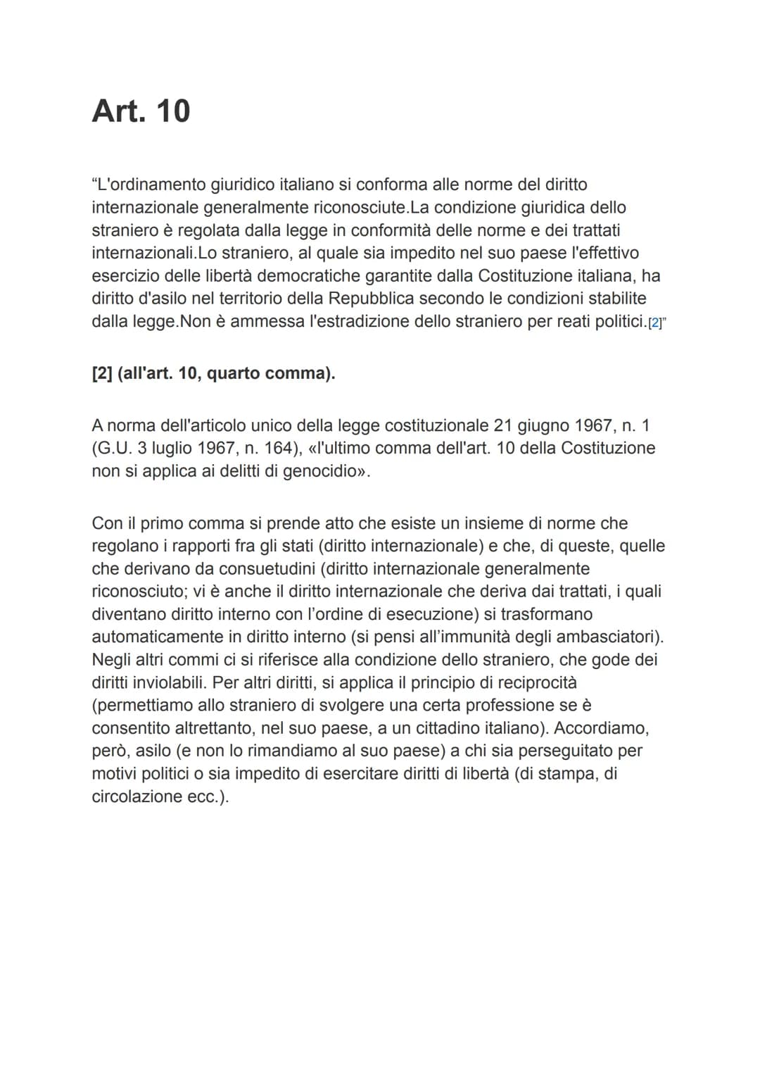 La costituzione
Principi fondamentali
Art. 1
"L'Italia è una Repubblica democratica, fondata sul lavoro.La sovranità
appartiene al popolo, c