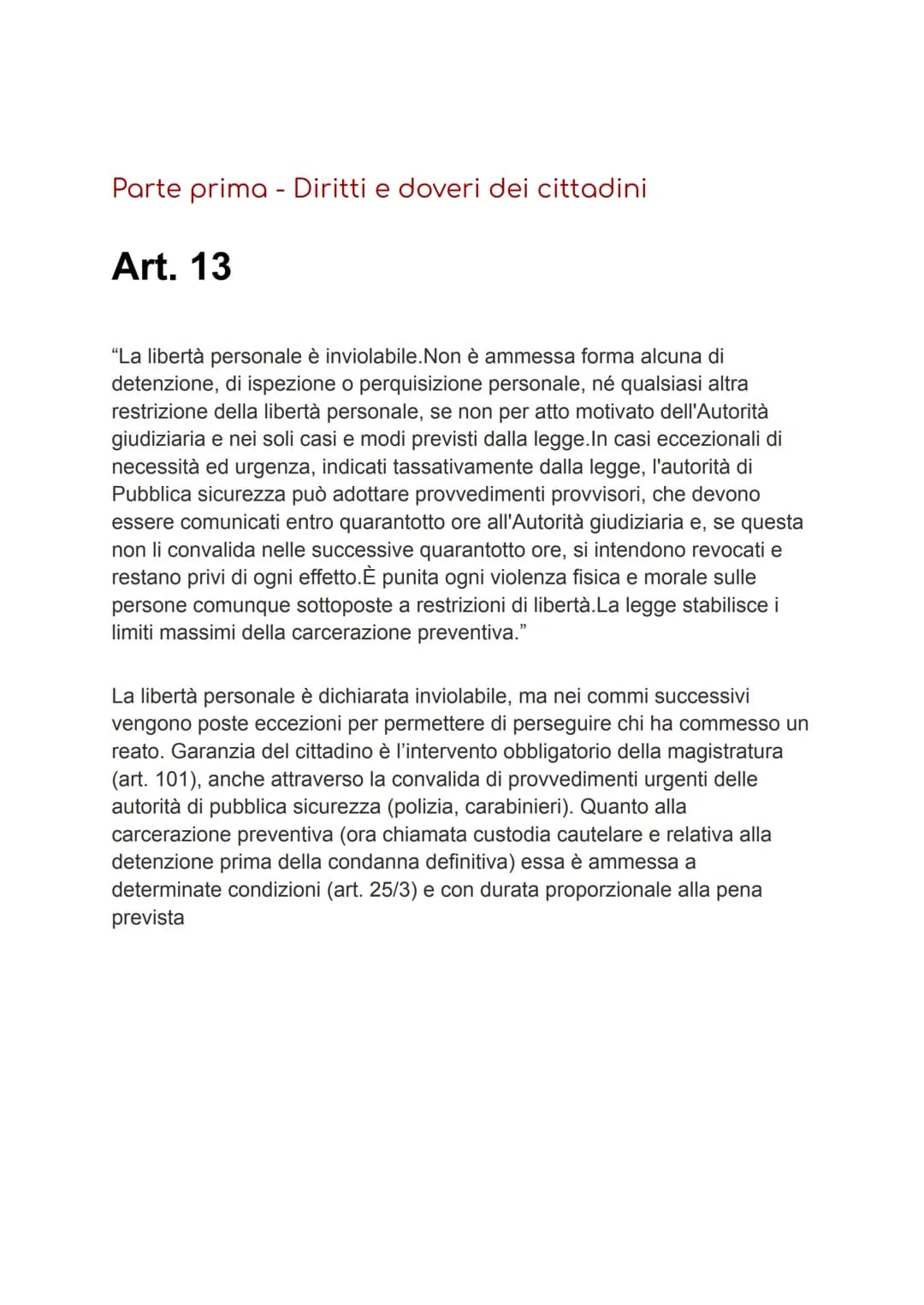 La costituzione
Principi fondamentali
Art. 1
"L'Italia è una Repubblica democratica, fondata sul lavoro.La sovranità
appartiene al popolo, c