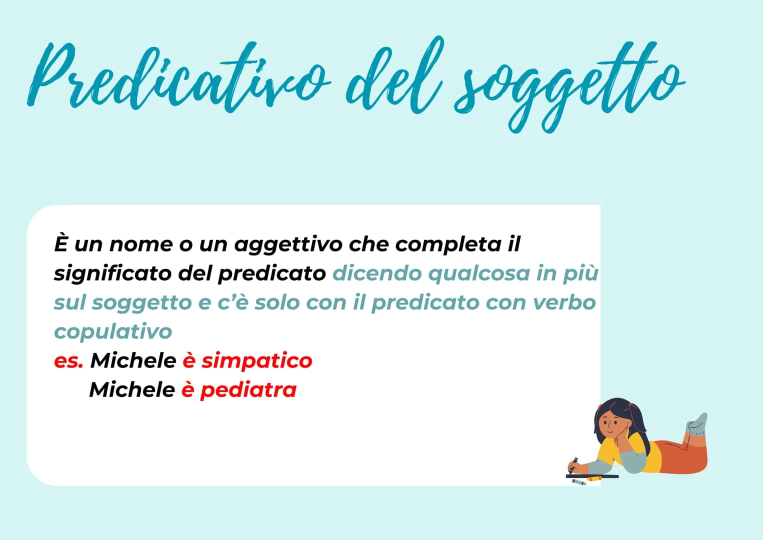 Analisi logica
L'analisi logica è formata da : -soggetto
-predicato
-complemento
Può avere però : -apposizione
-attributo
-predicativo del s