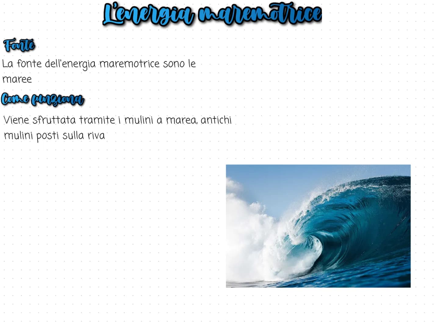 Cosa sono?
Le fonti rinnovabili sono tutte quelle fonti che
che si rinnovano nel tempo
Quali sono?
Le fonti rinnovabili
Le principali fonti 
