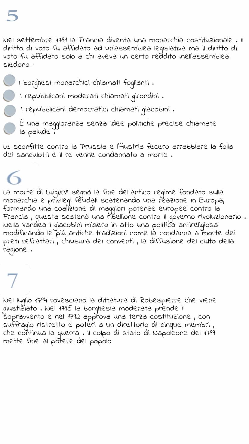rivoluzione francese
●●●
1
Nel corso del settecento, in Francia, nacque L'illuminismo, ma a
causa della diffusione delle idee illuministe do