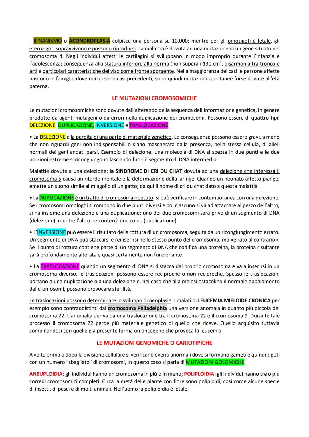 
<p>Le mutazioni genetiche sono variazioni dell'informazione genetica negli organismi pluricellulari, e possono essere di due tipi.</p>
<h2 