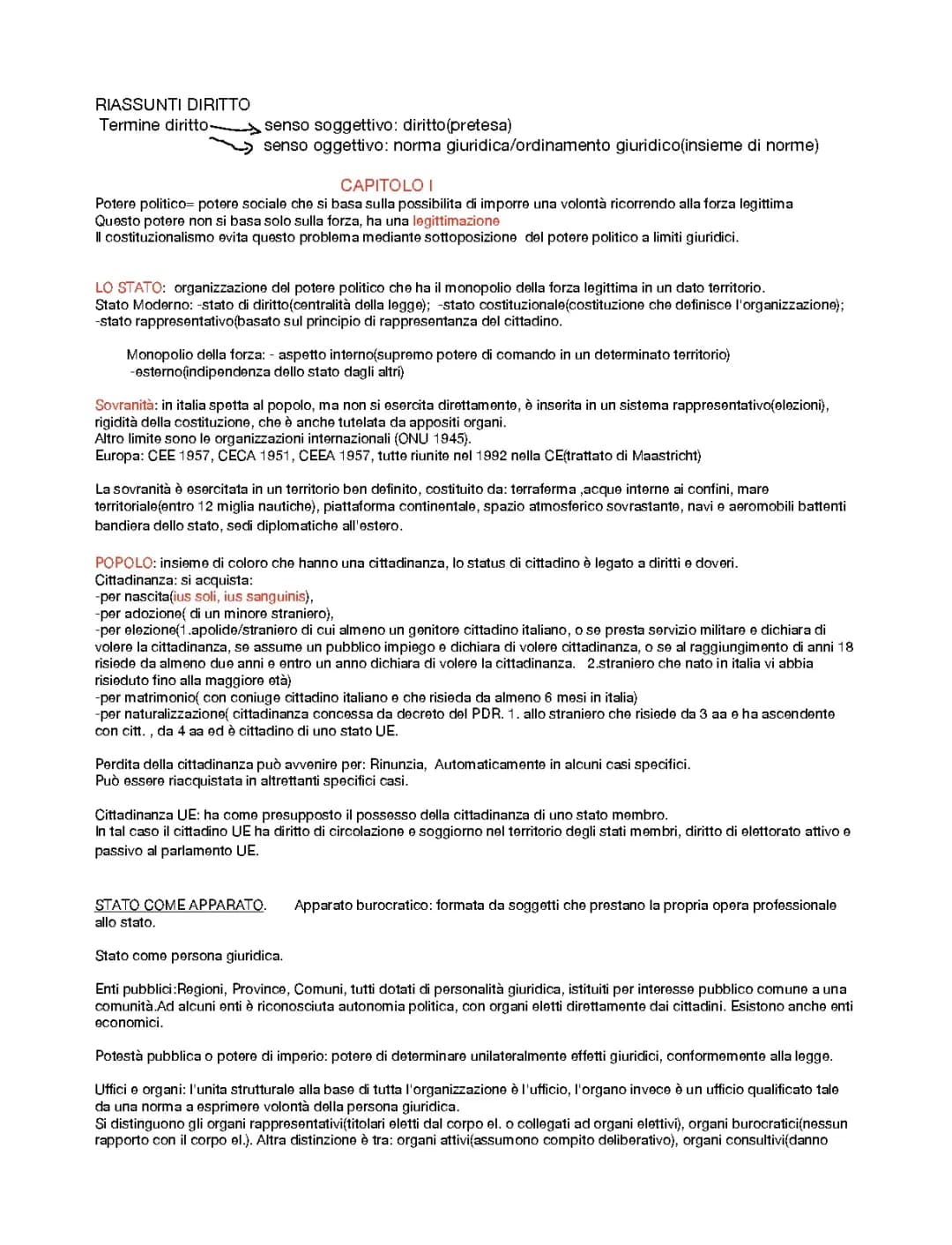 DIRITTO COSTITUZIONALE