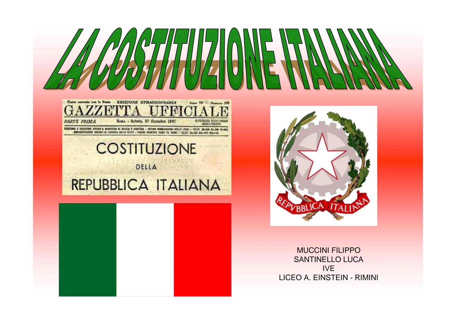# LACOSTITUZIONE IFTALING

Coils Pasta EDIZIONE STRAORDINARIA

GAZZETTA UFFICIALE

PARTE FRIMA Mon-Satato, 171047

COSTITUZIONE

DELLA

REPU