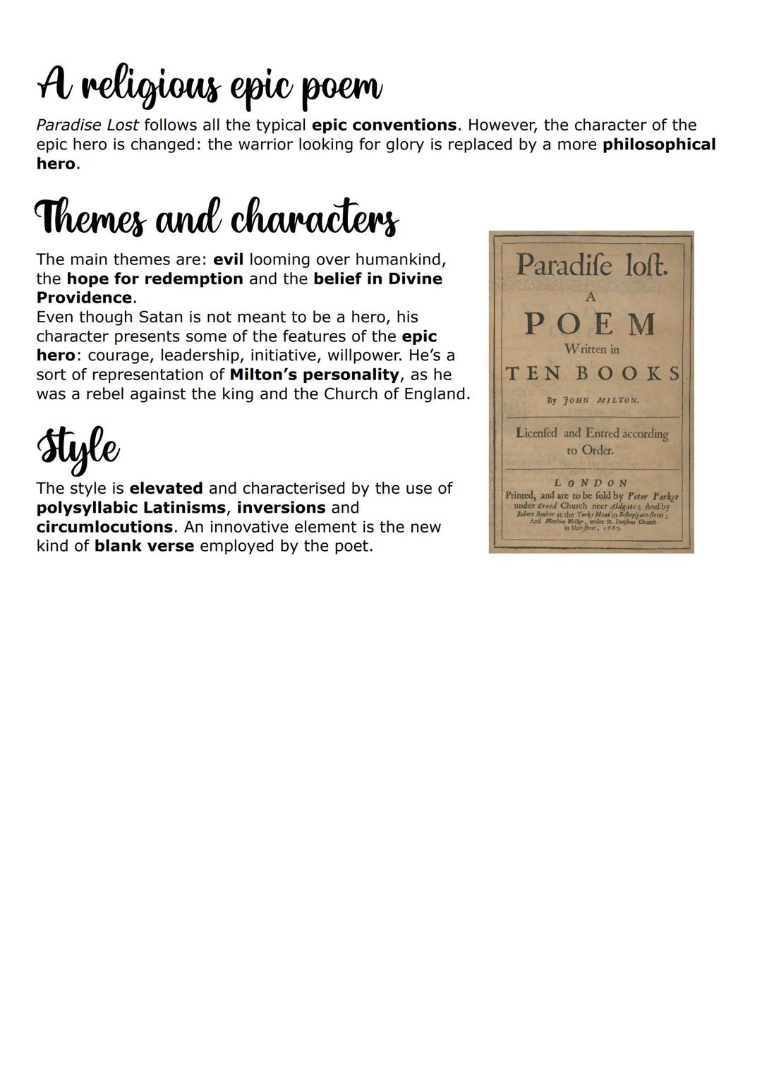 John Milton
Life and works
John Milton was born in London in 1608. He was Puritan and a Humanist scholar,
hence he studied Latin, Greek and 