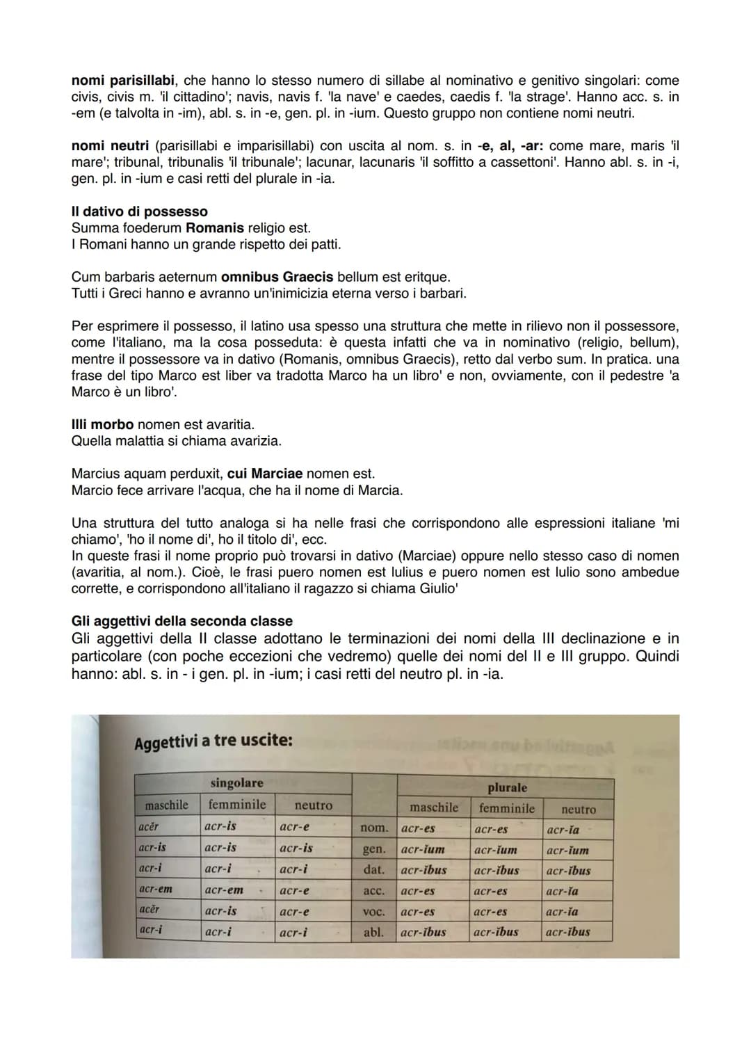 Grammatica latina completa
La prima declinazione
maschi, come
ente indica il genere del nome, e in questo caso il lem
(dove 'm.' = 'maschile