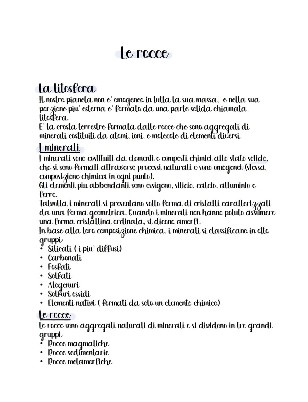 La litosfera
Il nostro pianeta non e' omogeneo in tutta la sua massa, e nella sua
porzione piu' esterna e' formato da una parte solida chiam