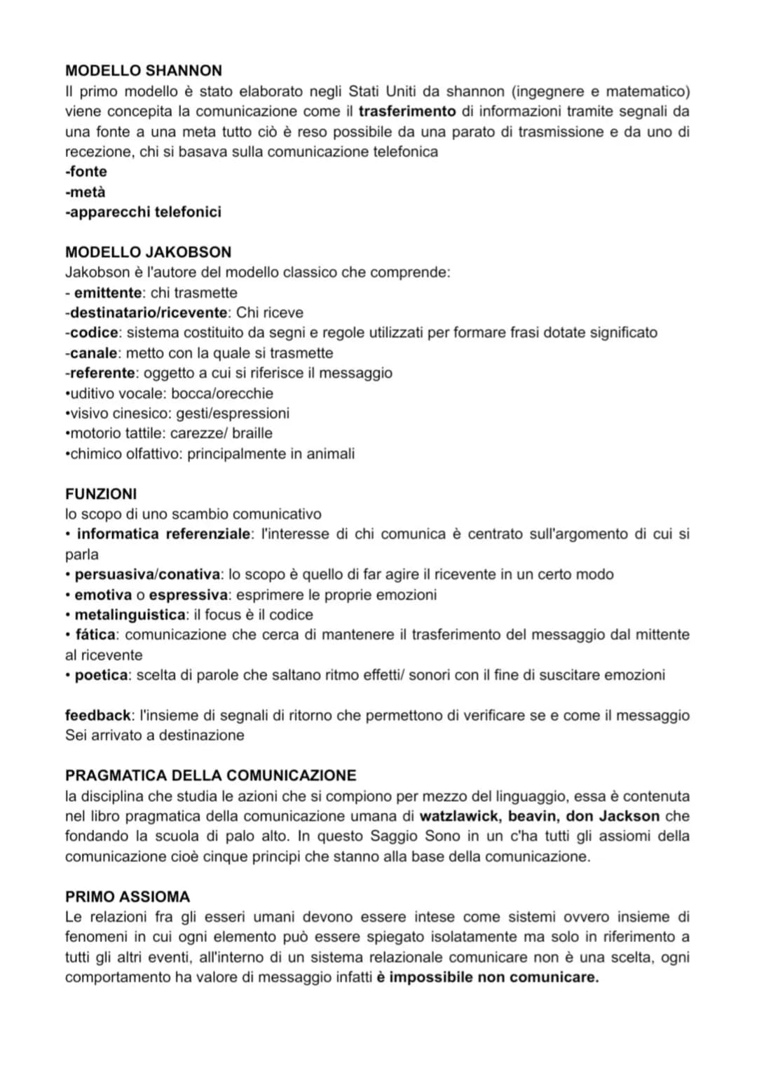 MODELLO SHANNON
Il primo modello è stato elaborato negli Stati Uniti da shannon (ingegnere e matematico)
viene concepita la comunicazione co