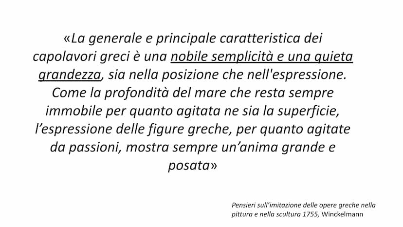 Il neoclassicismo
Un nuovo canone di bellezza
Neoclassicismo è il nome dato ad una tendenza
culturale sviluppatasi in Europa tra la seconda
