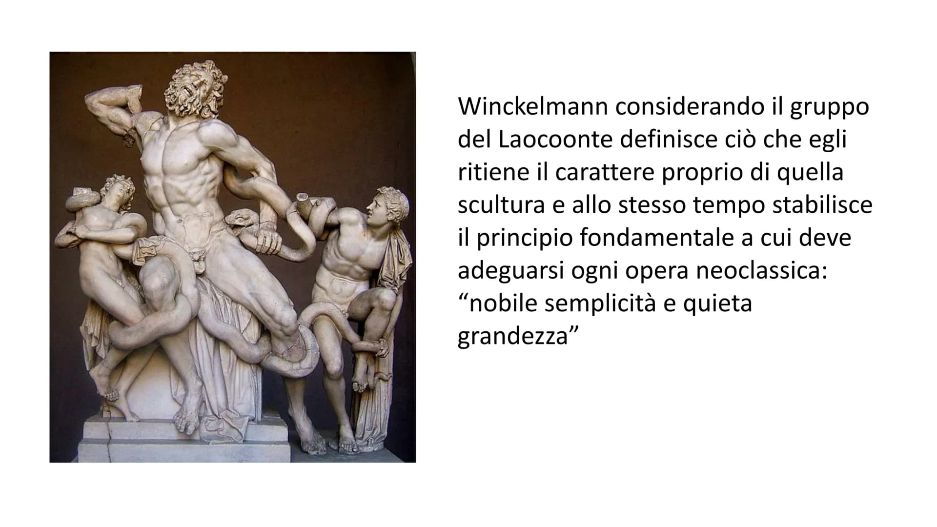 Il neoclassicismo
Un nuovo canone di bellezza
Neoclassicismo è il nome dato ad una tendenza
culturale sviluppatasi in Europa tra la seconda
