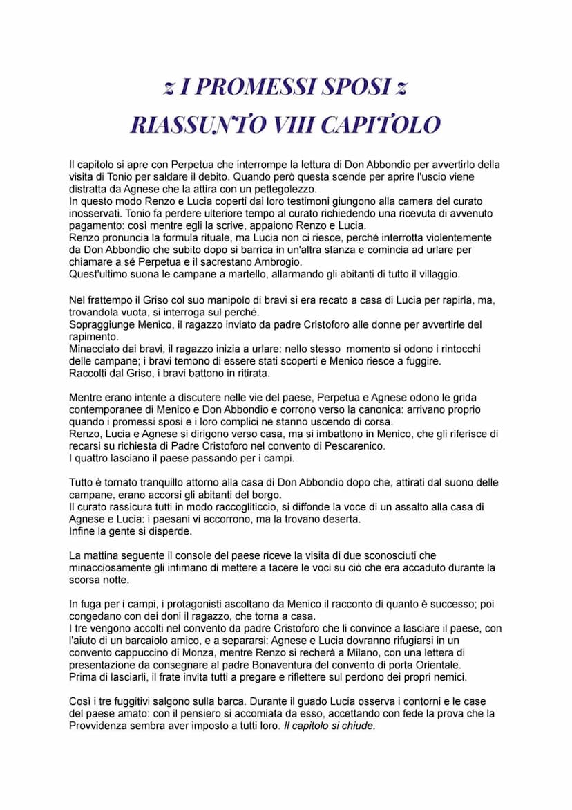 I PROMESSI SPOSI
RIASSUNTO I CAPITOLO
In Lombardia, presso il lago di Como, o meglio sulle rive di questo, che costeggiano Lecco
come in un 