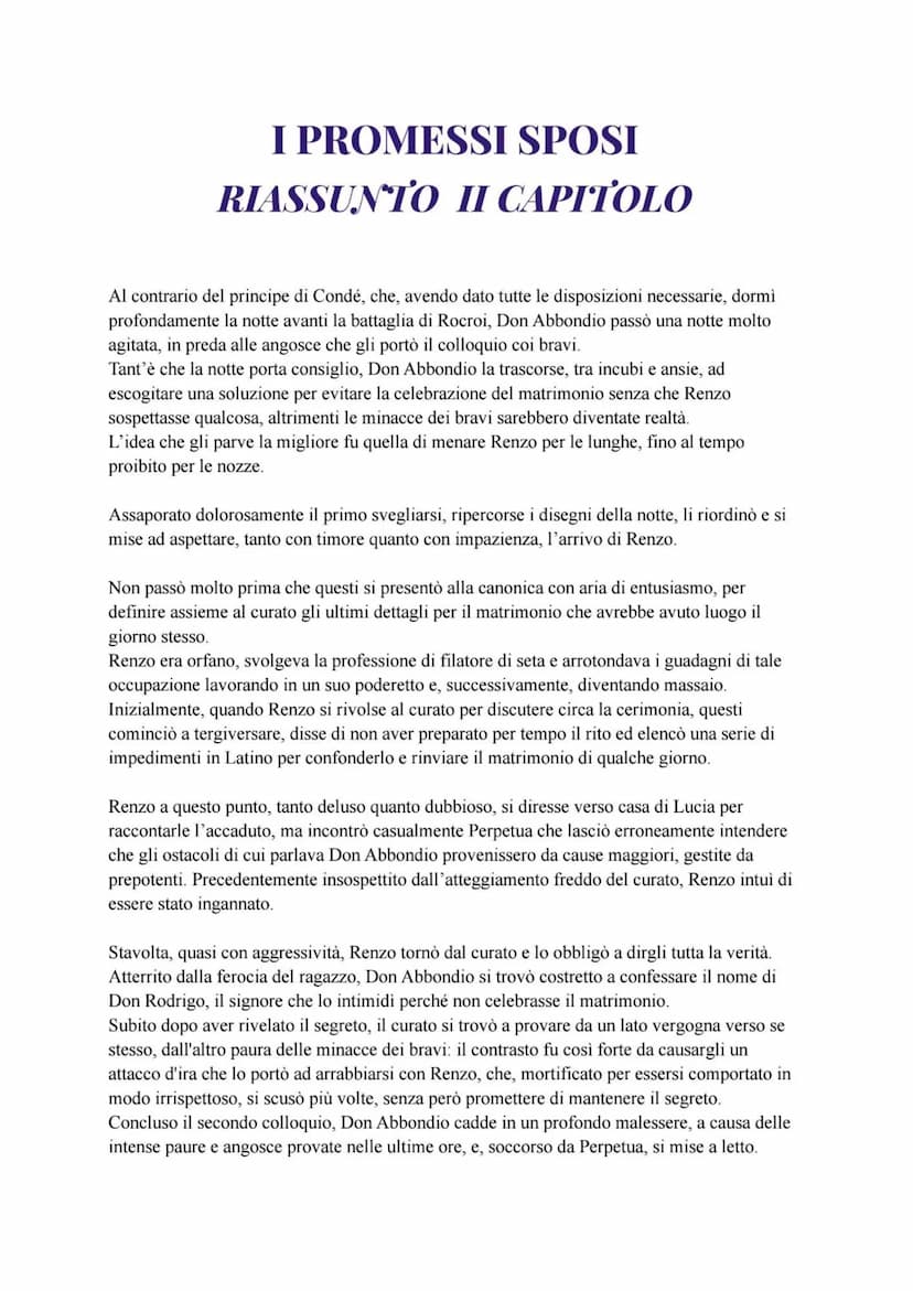 I PROMESSI SPOSI
RIASSUNTO I CAPITOLO
In Lombardia, presso il lago di Como, o meglio sulle rive di questo, che costeggiano Lecco
come in un 