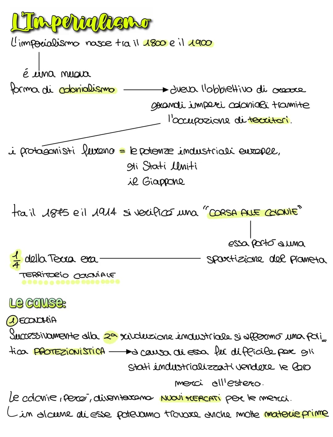 L'Imperialiamo
L'imperialismo nasce tra il 1800 e il 1900
é una nuova
forma di colonialismo
i protagonisti fureno = le potenze industriali e