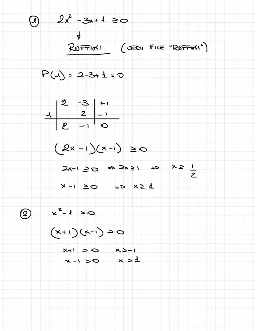 Disequazioni Fratte
2x²-3x+1 So
x²-1
ES
SUOLGIMENT
2.
Ⓒ
2
TROVARE G
2
x²-1
x-1=0
DENDALINATORE #0
DIFF. DI
QUADRATI
ما
CONDIZIONI
NOME RATOR