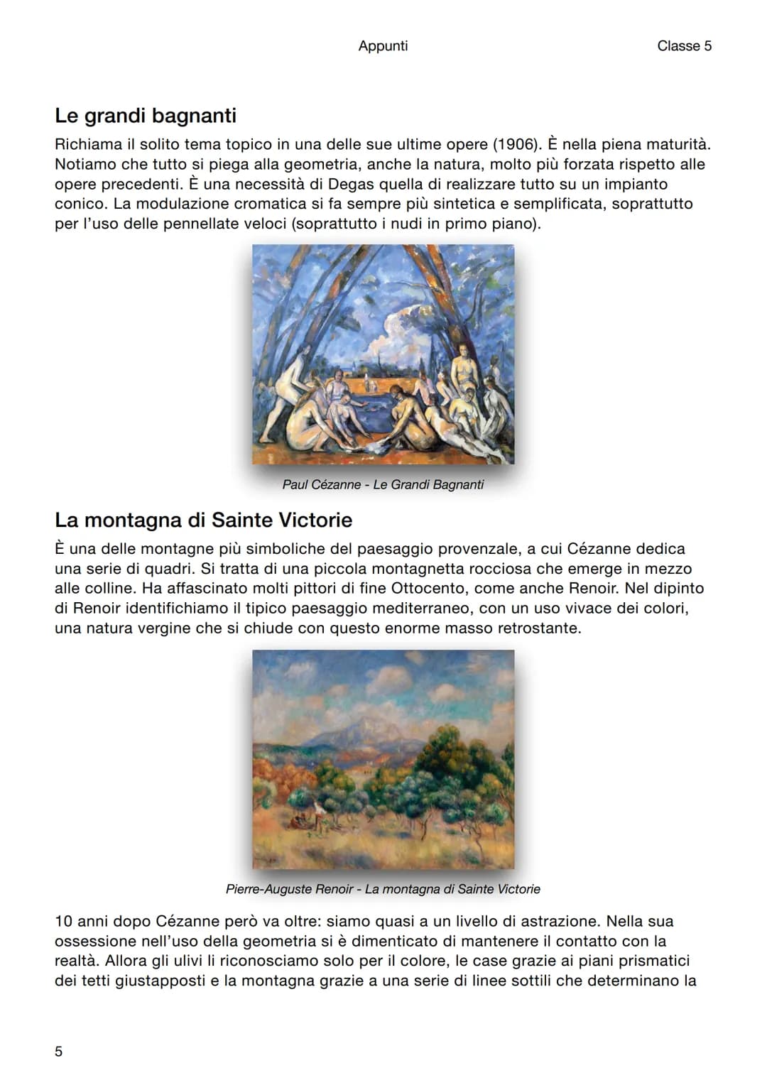 Appunti
Storia dell'arte
Paul Cézanne
Classe 5
Introduzione
Paul Cézanne viene annoverato tra i neoimpressionisti perché vuole dare rigore
s