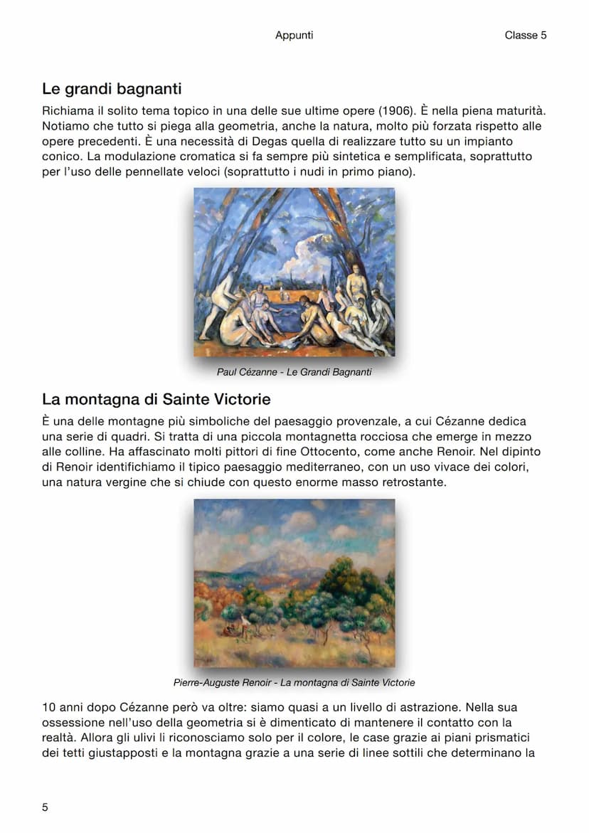 Appunti
Storia dell'arte
Paul Cézanne
Classe 5
Introduzione
Paul Cézanne viene annoverato tra i neoimpressionisti perché vuole dare rigore
s