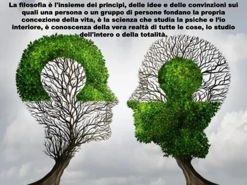 FILOSOFIA
/fi-lo-so-fi-a/
in greco antico: pλooopía, philosophía,
composto di puλeiv (phileîn), "amare",
e oopía (sophía), "sapienza", ossia