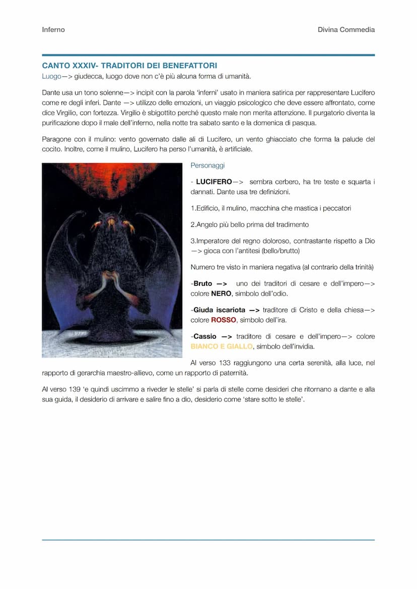 Inferno
INFERNO
La forma è una gigante voragine che fu creata da Lucifero e dalla sua caduta al centro della terra dopo aver
tradito Dio ste