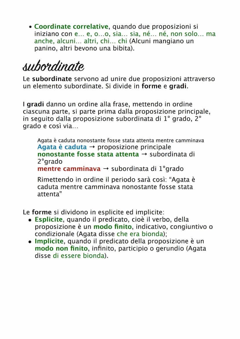 PROPOSIZIONE COORDINATE
E SUBORDINATE
proposizione
La proposizione è un parte di una frase
che contiene un verbo e può essere
completa in sé