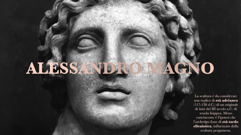 
<p>Il ritratto di Alessandro Magno è da considerare una replica di età adrianea (117-138 d.C.) di un originale di inizi del III secolo a.C.