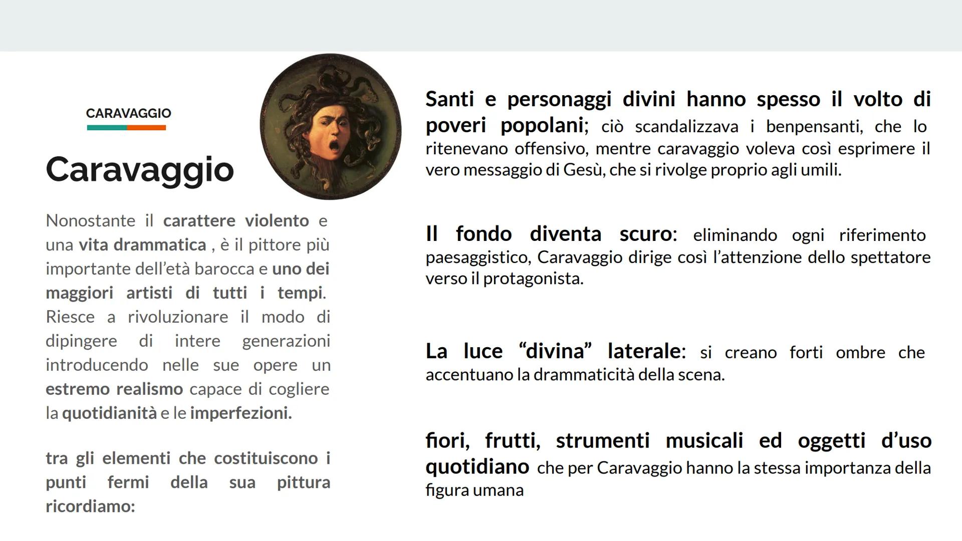 ARTE
IL BAROCCO
CARAVAGGIO IL BAROCCO
COSA
PITTURA
ACCADEMIE
VEDUTISMO
SCULTURA
ARCHITETTURA
IL BAROCCO
ITALIA
CHI?
DOVE
CARAVAGGIO
CHI?
CAR