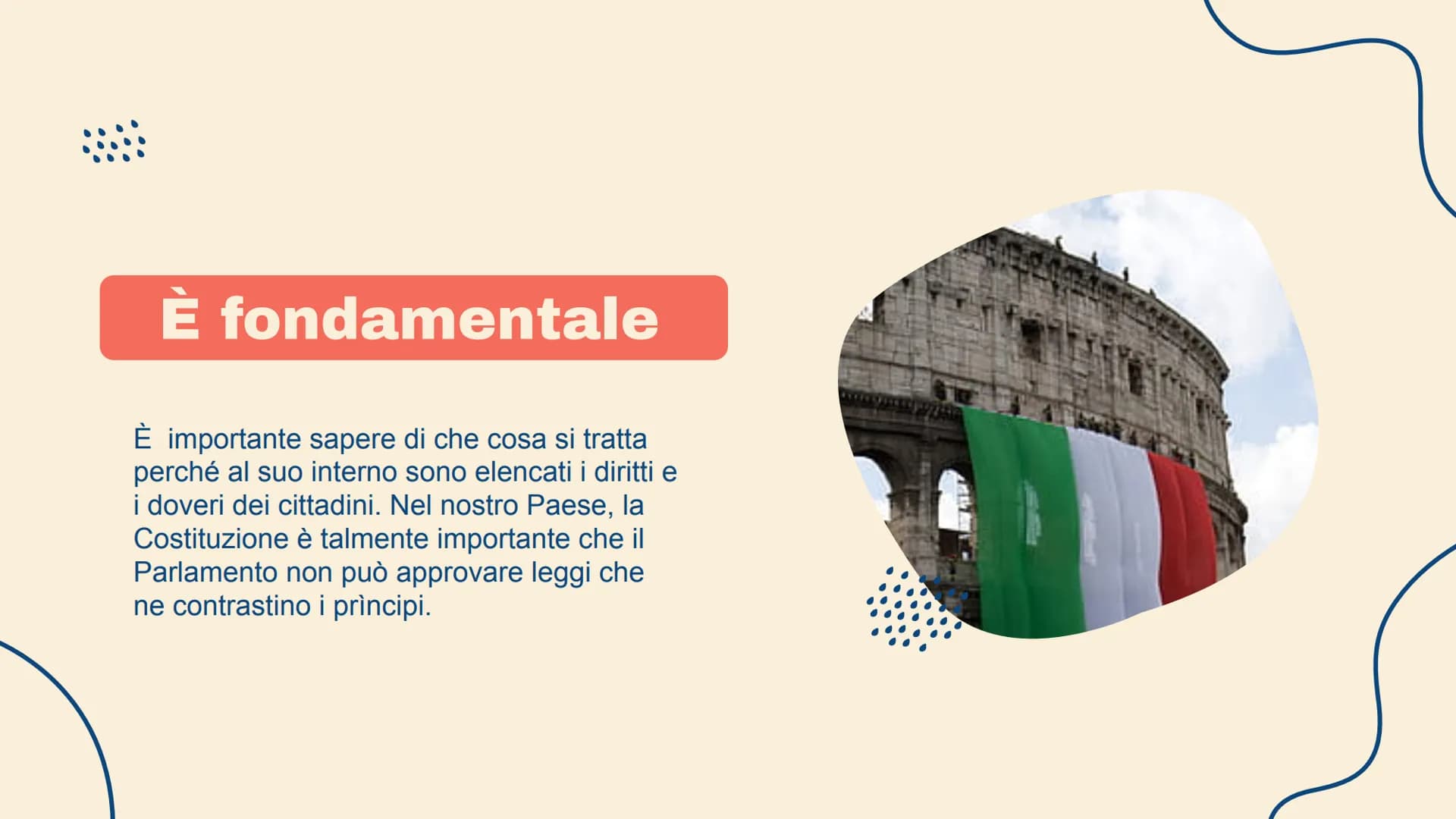 #
Nascita della
Costituzione Italiana
La Costituzione della Repubblica Italiana - cittadinanza.
HE
带 *
1
2
Indice dei contenuti
Cos'è la Cos