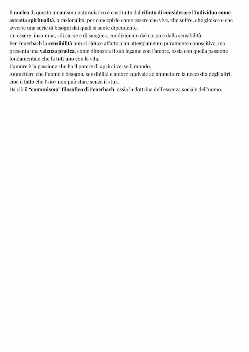 Filosofia
Feuerbach
La Destra hegeliana ebbe limitata incidenza storica. Ben più influente e originale fu invece la Sinistra,
la quale si pr