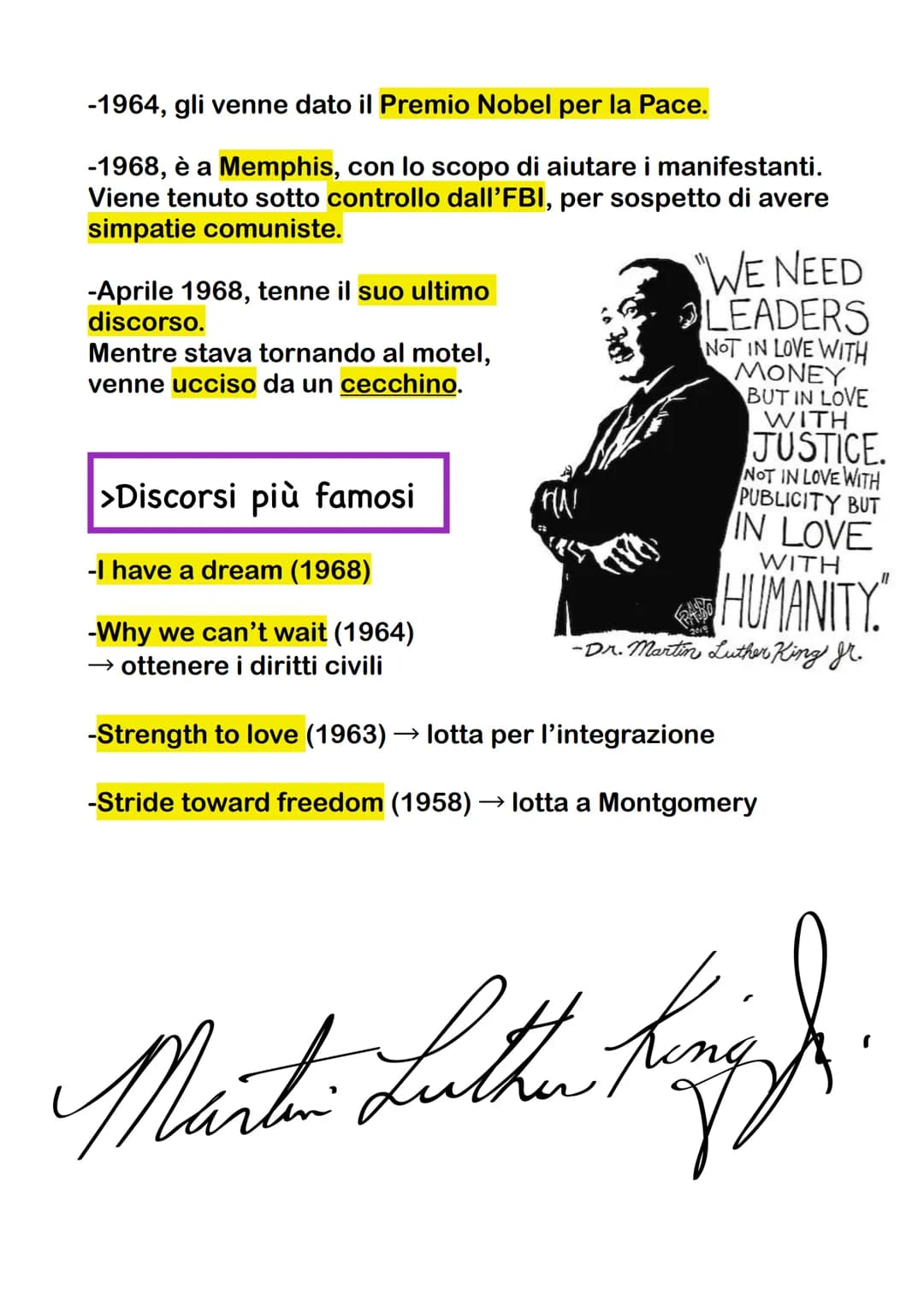 MARTIN LUTHER KING
-Nascita: 15 Gennaio 1929
-Luogo di: Atlanta (Georgia)
nascita
-Morte: 4 aprile 1968
-Luogo di: Memphis
morte
-Causa: Ass