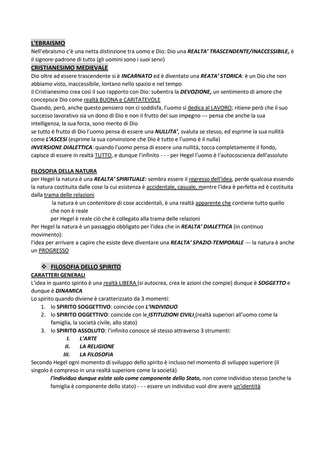 HEGEL
I CAPISALDI DEL SISTEMA HEGELIANO (idee alla base della sua filosofia)
La filosofia di Hegel si definisce un SISTEMA perché la sua fil