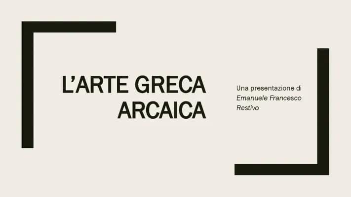 Know Arte Greca Arcaica Presentazione PowerPoint  thumbnail