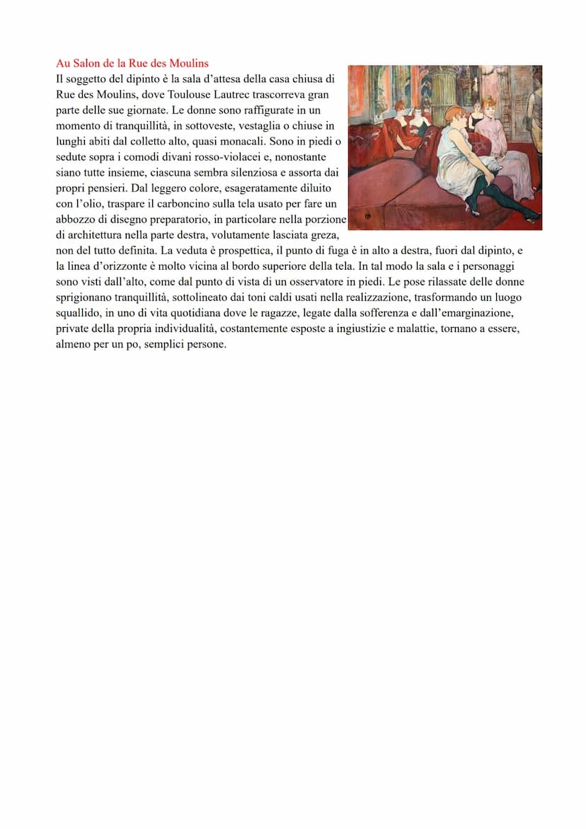 POST-IMPRESSIONISMO
Dopo l'impressionismo occorreva un processo di ricerca quasi infinito che divenne sempre più
personale. Caratteristiche 