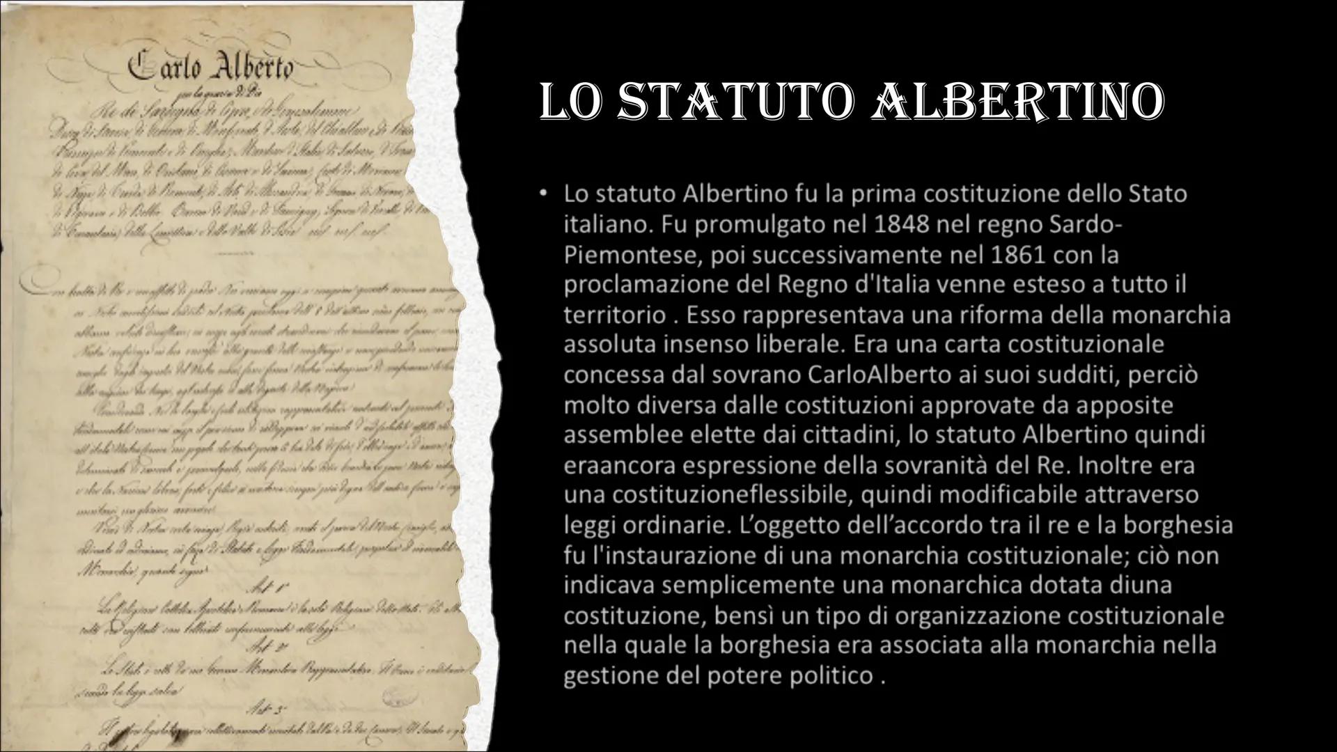 Lo Statuto
albertino e la
Costituzione

Pagano Gabriele 5F

STATUTO
ALBERTINO
LO STATUTO DEL REGNO DI SARDEGNA
+1848+

LA COSTITUZIO
ITALIAN