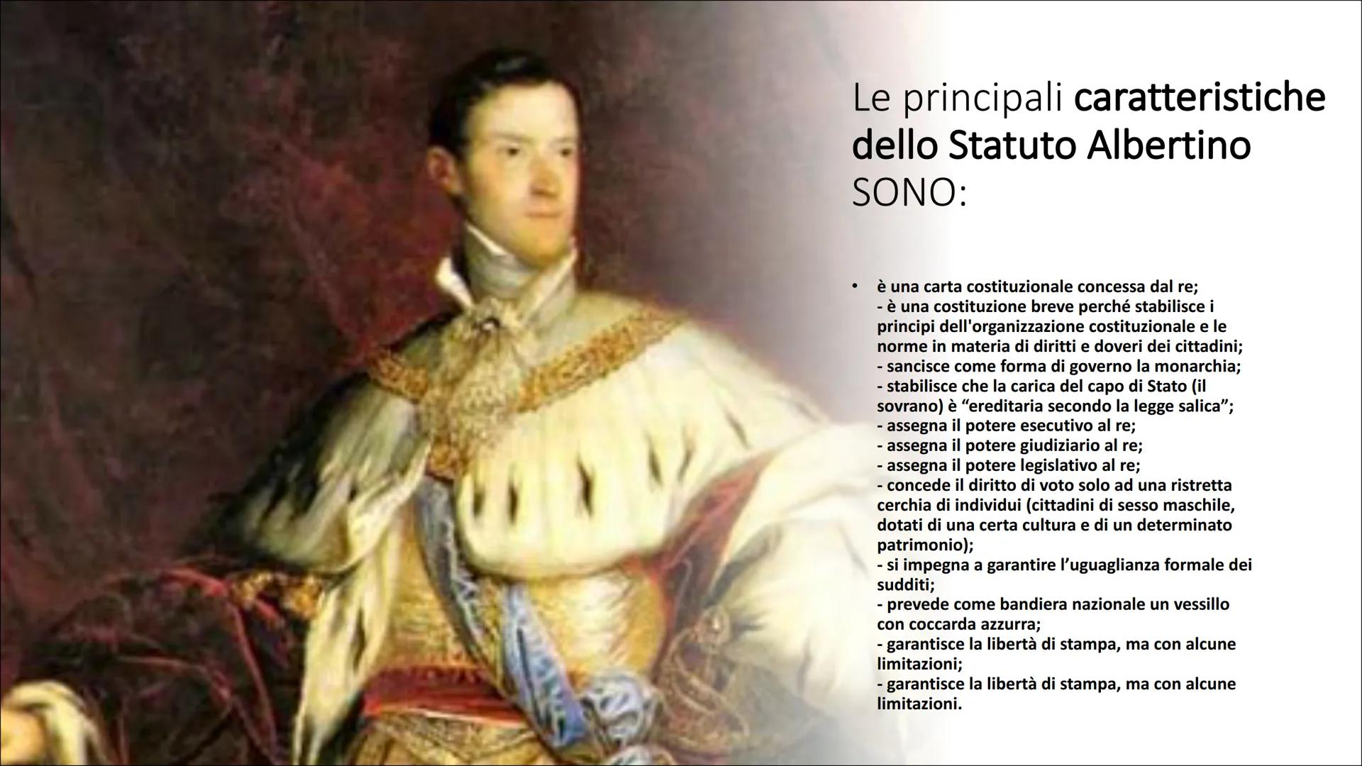 Lo Statuto
albertino e la
Costituzione

Pagano Gabriele 5F

STATUTO
ALBERTINO
LO STATUTO DEL REGNO DI SARDEGNA
+1848+

LA COSTITUZIO
ITALIAN