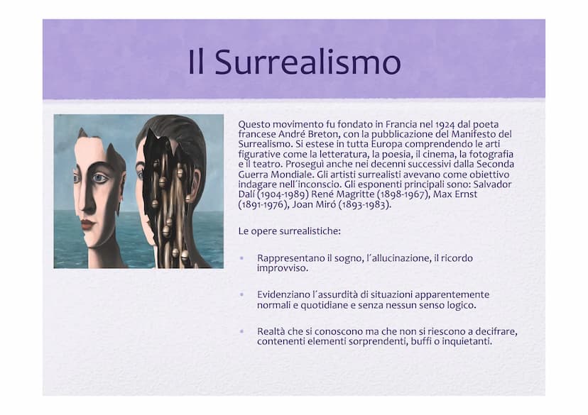 Le avanguardie
artistiche TAT
Per avanguardia artistica si intende un'opinione artistica fuori dagli schemi convenzionali; si tratta di un f